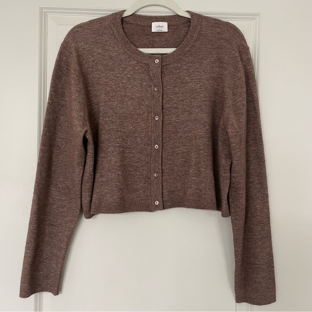 Aritzia Brown Cashmere Cardigan